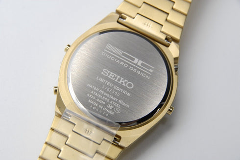 【 UNUSED 】 SEIKO Giugiaro Design A825-00D0 39mm 100m Water Resist Qz Men's Watch